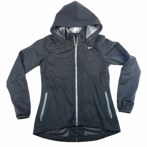 black rain jacket nike